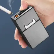 Case with Lighter - 2 in 1 USB Rechargeable Flameless Windproof Electric Lighter
