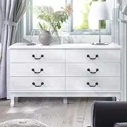 6 Chest of Drawers KUBI White Storage Furniture Bedroom Organizer Modern Design