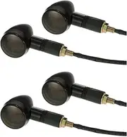TDR 4pcs LED Turn Signal Lights Indicator, 10mm Universal Fit for Motorcycles, Front & Rear Amber Lights