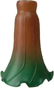 MIXDOM Lily Flower Blown Glass Lampshade, Tiffany Style Tulip Replacement for Table & Floor Lamps - Opening I.D. 1.06 Inch by O.D. 1.57 Inch