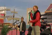 Sting at Super Bowl XXXV - Sting Rehearsal at Raymond James Stadiu- Old Photo 5