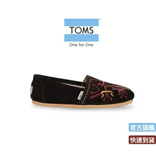 TOMS 圖騰黑色休閒鞋女款 10003619