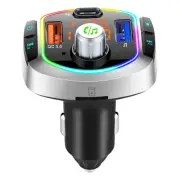 Bluetooth FM Transmitter Dual USB Car MP3 Player QC 3.0 PD Fast Charger Adapter (for: Volvo)