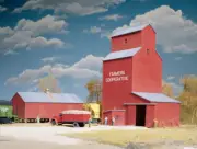 WALTHERS Cornerstone 9333036 1/87 HO Scale FARMERS COOP RURAL GRAIN ELEVATOR Kit