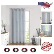 Blue Fog Pinch Pleated Sheer Curtains | 60''W x 90''L | Elegant Light Filtering