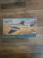 Vintage 1999 Tamiya Gloster Meteor F.1 1:48 Scale Model Kit British Air Force