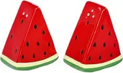 The Bridge Collection Watermelon Salt and Pepper Shaker Set - 2 Piece Set - Watermelon Slice Salt & Pepper Shakers - Summer Kitchen Decor
