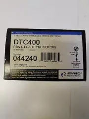 Genuine Fargo 044240 YMCKO Color Ribbon - 200 Prints NEW