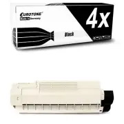 4x Eurotone Toner Black for OKI C-5850-N C-5950-DN C-5950-CDTN