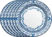 Vitrelle 6-Piece Dinner Plates Set - Lightweight & Chip Resistant, Portofino