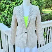 New! J Crew sz 2 Parke Blazer Seersucker White Yellow Pink Jacket NWT J3536