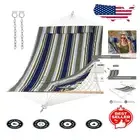 Heavy Duty Double Hammock with Stylish Blue & Aqua Design – Ideal for Sharing