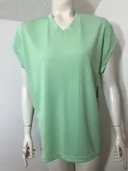 Nina Capri New Womens XL Light Green Performance Short Sleeve Tee Shirt