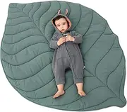 100% Cotton Leaf Nursery Rug, Machine Washable Baby Play Mat for Nursery Decor, Play Mat for Baby, Special Baby Floor Mat for Baby Gifts, Crawling Baby Mat for Tummy Time Infants
