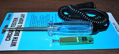 S & G Tool Aid 28300 Circuit Tester with Digital LCD Display Green or Red Light.