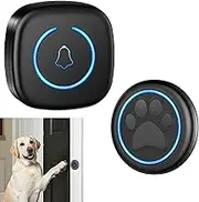 Yoiilifee Dog Door Bell for Potty Training, Smart Wireless Doggie Doorbell to Go Outside, 1000 Feet Long Range with IP65 Waterproof Super-Light Touch Button, 60 Melodies & Adjustable Volume (1Button)