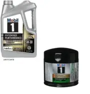 Mobil1 M1-204A Engine Oil Filter & 5 Quarts Mobil1 E/P 5W30 Full Syn. Motor Oil (for: Triumph)
