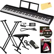 Roland GO:PIANO 88-Key Digital Piano Bundle with Adjustable Stand, Bench, Sustain Pedal, Instructional Book, Austin Bazaar Instructional DVD, and Polishing Cloth