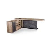 Modern Furniture MAGNUS Executive Office Desk with Left Return 2.4M - Tobacco