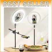 Professional 12” Ring Light with 10 Brightness Levels & Phone Stand for Creators