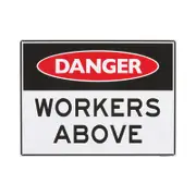 Sandleford 450 x 600mm Workers Above Plastic Sign