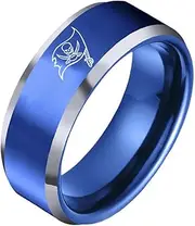 Buccos Ring Gulf Coast Glory Football Titanium Steel Sport Band for Fans