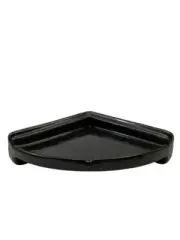 8" Ceramic Wall Corner Shelf Glossy Black finish