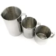 500ml/1000ml 304 Stainless Steel Lab Beaker Measuring Cup With Scale Medicine