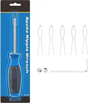 Générique Cycle Spoke Wrench, Spoke Insertion Tool, Multifunctional Nipple Driver Tool, 8.74x1.3x1.22in Portable Installation Wrench, Spoke Insertion Driver, for Men and Women