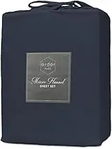Ardor Boudior Micro Flannel Sheet Set, Ink, King