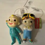Cocomelon JJ TomTom Decoupage Christmas Ornaments 2024 Set of NEW w/Tag