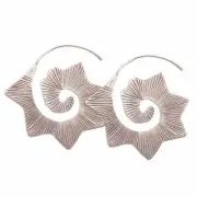 Unique Earrings pure silver Karen hill tribe hand made