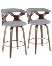 LumiSource Set of 2 Gardenia Counter Stools