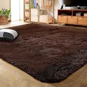Plush Carpets Fluffy Ultra Soft Indoor Modern Area Rugs Living Room Play Mats for Children Bedroom Home Decor Nursery Rug,Chocolate,120x160cm