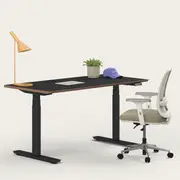 Recess Ergo Bundle | Ergonomic Chair Desk | Home Office Furniture Packages, Eucalypt / Large - 150W x 75D (cm) / Blackout/Black