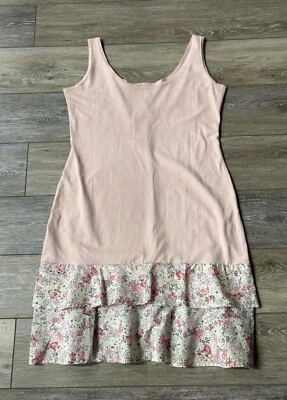 Karol Richardson Dress Women’s S/M Pink Tank Floral Cottagecore Bloomcore NWT