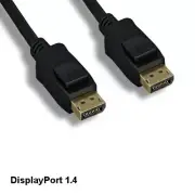 KNTK 10' DisplayPort 1.4 Cable 32AWG Male to Male Cord Latched 4K/8K HDR HDTV PC