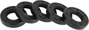 X AUTOHAUX Universal Oil Seal TC Double Lip W Steel Spring Seal Ring Rotary Shaft Seal 17x32x7mm High Pressure NBR Rubber Black 5 Pcs