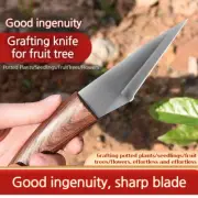 Wooden handle grafting knife with leather shell, suitable for garden grafting/un
