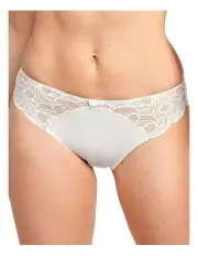 [Sans Complexe] Ariane Essential Ribbed Microfibre Bikini Brief With Lace in White