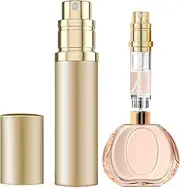 Perfume Atomiser, 5ml Perfume Travel Bottle, Refillable Perfume Bottle Portable Perfume Spray Bottle Perfume Dispenser Perfume Refill Bottle for Travel Accessories Women Men（Gold）