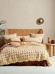 Linen House Haze Pale Peach Quilt Cover Set, Double Bed