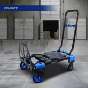 Heavy Duty Aluminium 2In1 Foldable Trolley Height Adjustable 70-137KG Cart AU