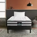 King Single Mattress Pillow Top Bed Top Layer Bonnell Spring Medium Firm 21cm