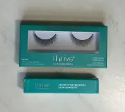 NEW Thrive Causemetics Vegan Silk False Lashes (Jackie) Natural + Lash Adhesive