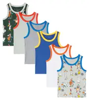 [Stella McCartney Kids] Stella McCartney Kids Set of 7 cotton-blend jersey tank tops Y 4 multicoloured