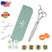 Ergonomic 8" Gold Mantis Dog Shears for Medium to Large Breeds - 26 Tooth Design