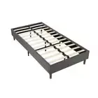 Bed Frame Mattress Foundation (Dark Grey) Single Wood Single Bed Frames