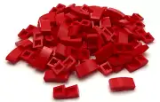 Lego 100 New Red Slopes Curved 2 x 1 x 2/3 Stud Sloped Pieces Parts
