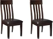 Ashley Furniture Signature Design - Haddigan Dining Room Chair - Upholstered Chairs - Set of 2 - Dark Brown